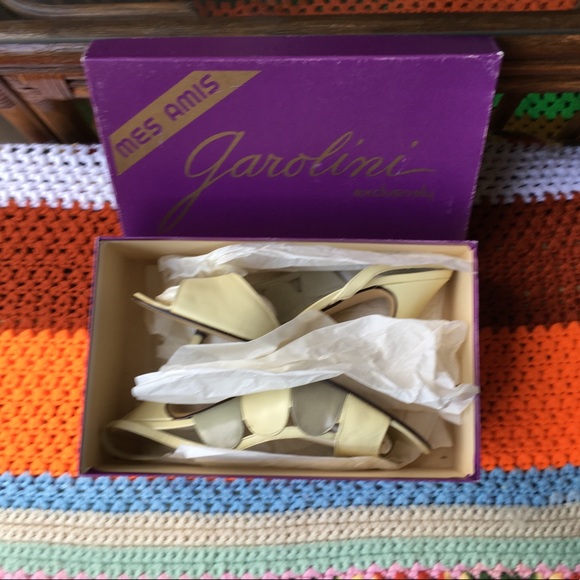 💖VTG designer Garolini open toe slingbacks💖9 - Picture 8 of 8